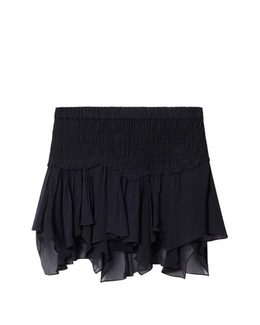 Isabel Marant Black Jupe Fiala À Volants Et Fronces