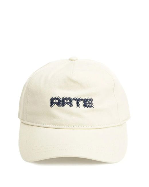 Cappello Da Baseball Con Ricamo di Arte' in Natural da Uomo