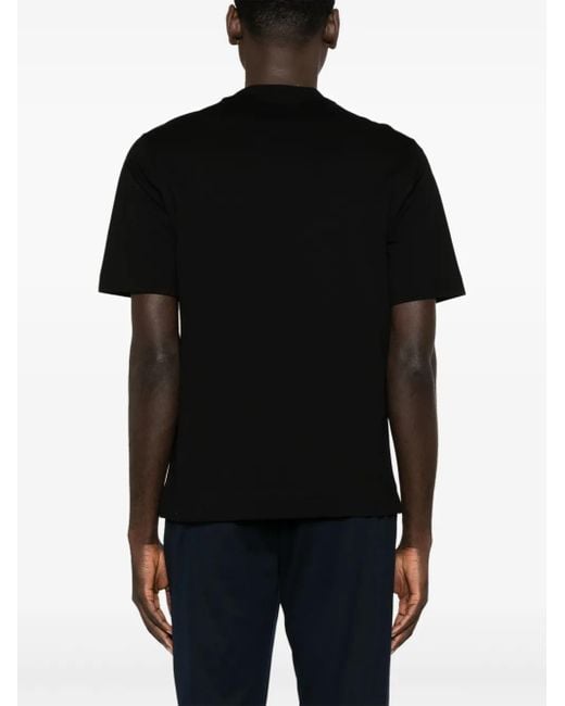 Circolo 1901 Black Crew-Neck Piqué T-Shirt for men