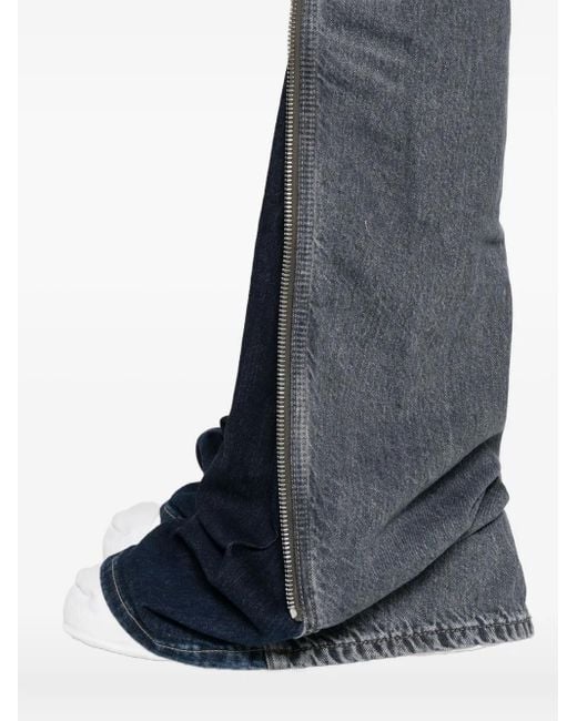 Rick Owens Bolan Banana Jeans Met Ritsdetail in het Blue voor heren
