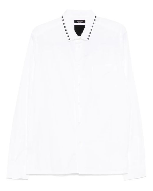 Valentino Garavani White Rockstud Detailing Shirt for men