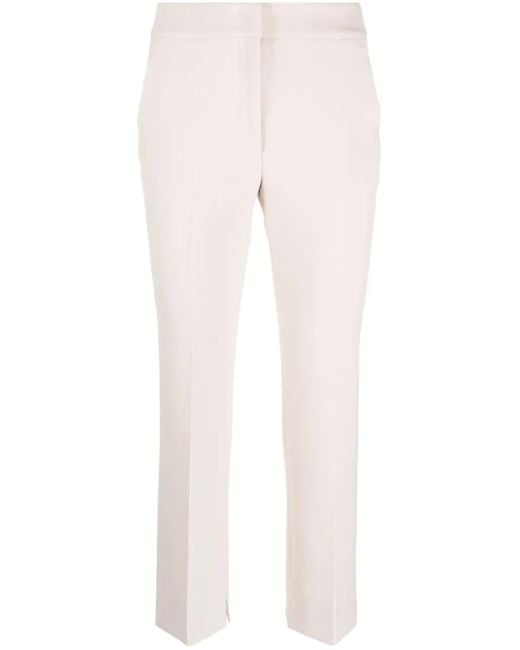 Peserico Pink High-Waist Straight-Leg Trousers
