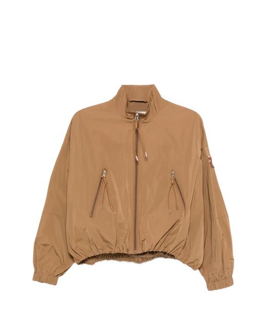 Chaqueta bómber con cremallera ERMANNO FIRENZE de color Natural