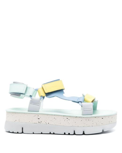 Camper White Oruga Up Touch-strap Sandals
