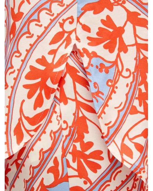 MARC AUREL Collared Patterned Top