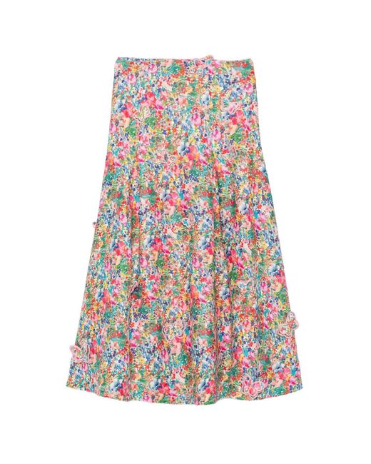 Farm Rio White Jupe Maxi À Appliqué Papillon