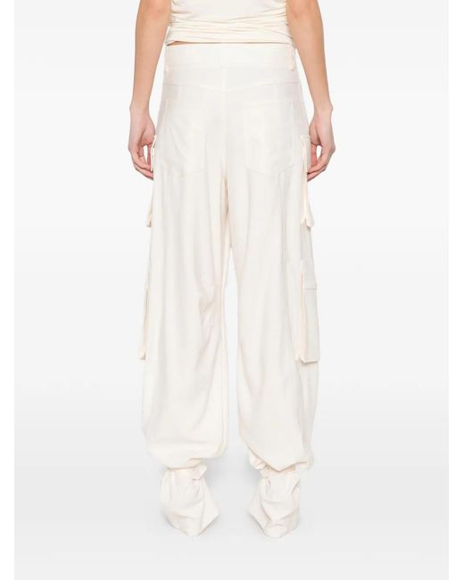 SIMONA CORSELLINI White Cargo Pants