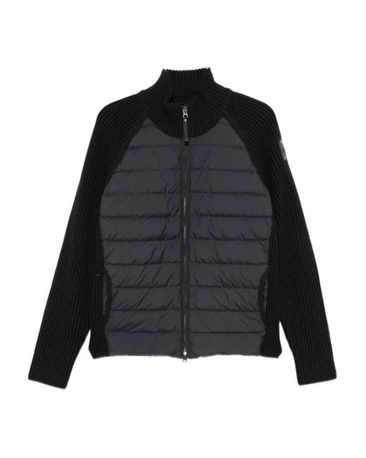 Parajumpers Black Ribbed Panelled Jacket for men
