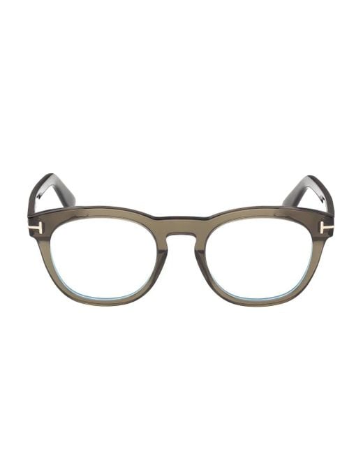 Lunettes De Vue À Monture Ronde Tom Ford pour homme en coloris Brown