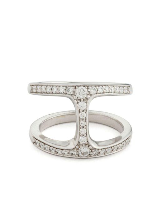 Hoorsenbuhs White 18kt Gold Lady Phantom Diamonds Ring