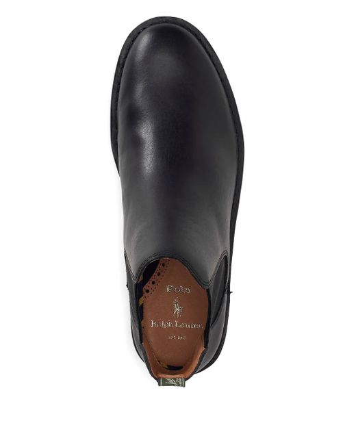 Polo Ralph Lauren Black Leather Chelsea Boots for men