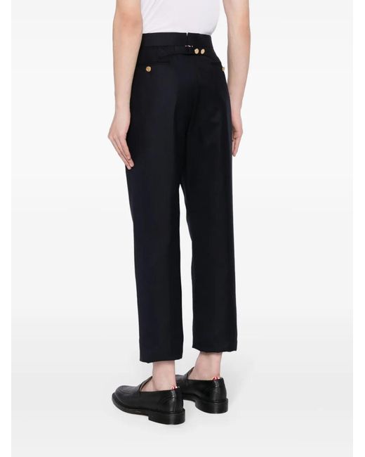 Thom Browne Blue Super 120S Twill Trousers for men