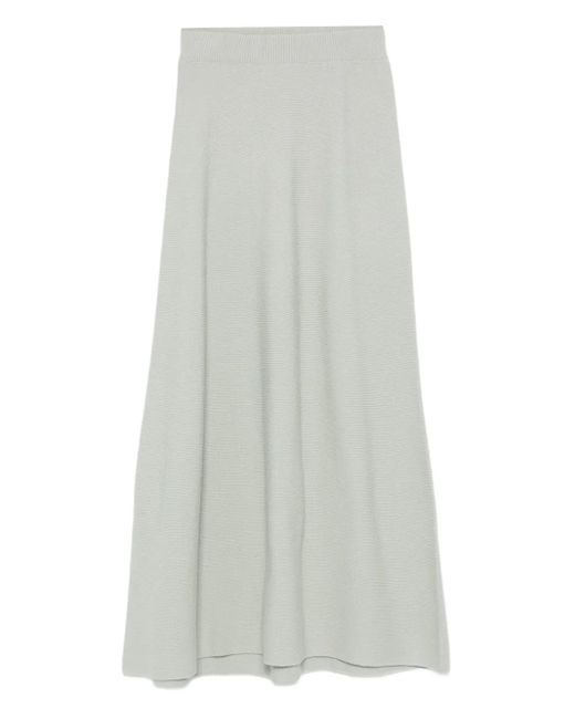 Jupe Mi-Longue Kugo À Design Côtelé Christian Wijnants en coloris White