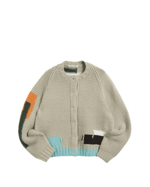 YMC Natural Colour-Block Cardigan