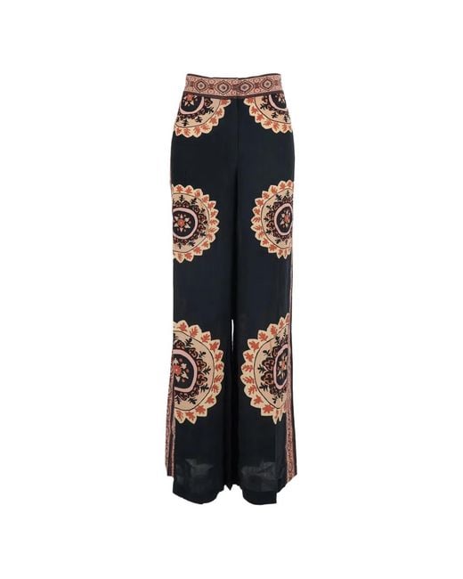 Ba&sh Black Valla Printed Trousers