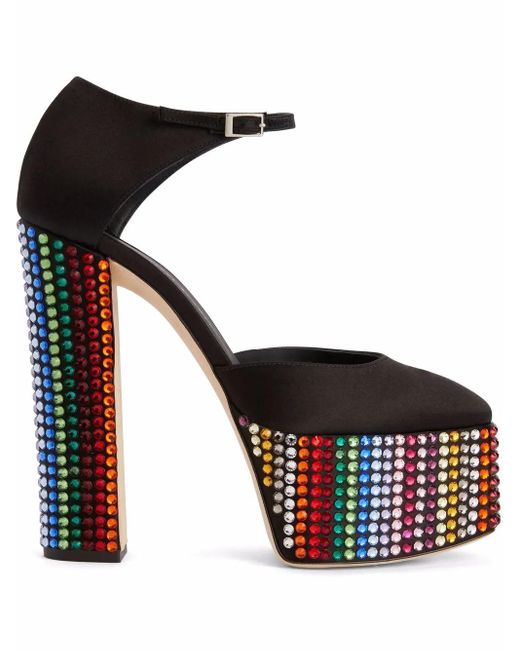 Zapatos Bebe Strass con tacón de 150 mm Giuseppe Zanotti de color Black