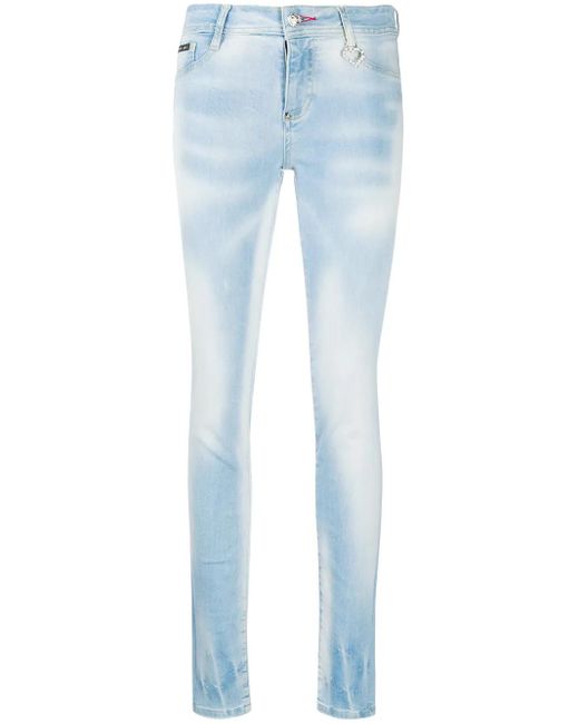 Philipp Plein Blue High Rise Skinny Fit Jeggings