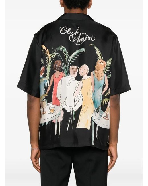 Amiri Multicolor Silk Short-Sleeve Shirt for men