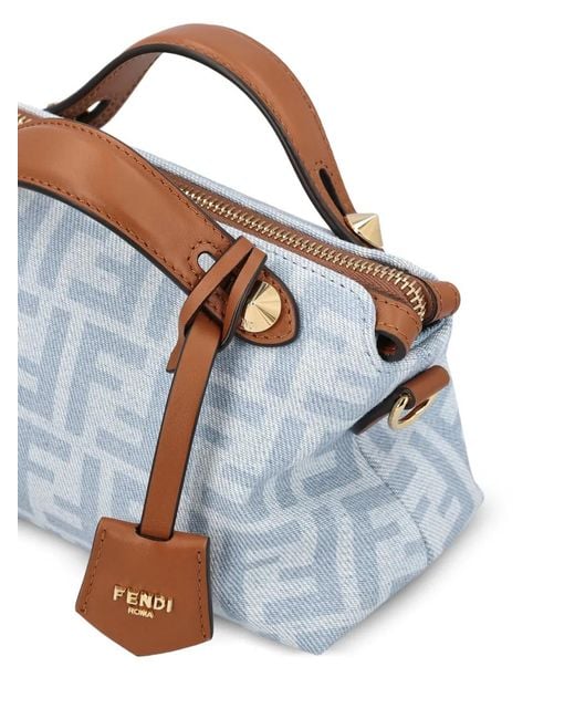 Fendi Blue By The Way Mini Denim Handbag