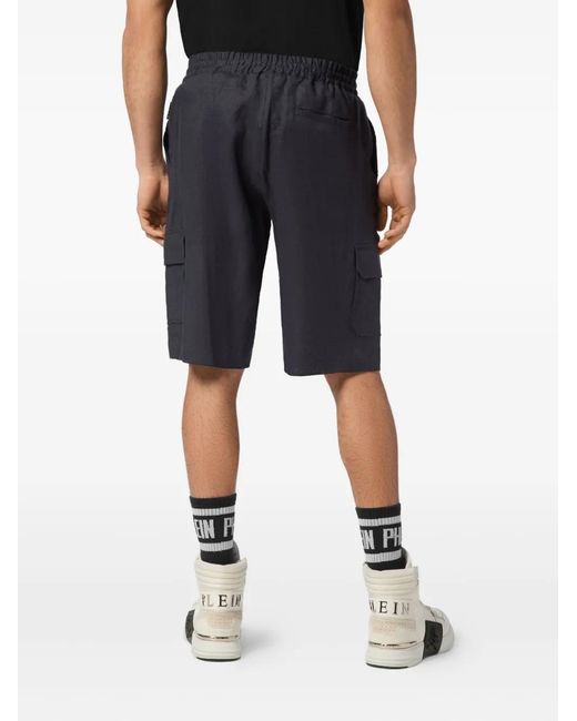 Philipp Plein Blue Coolkid Cargo Shorts for men
