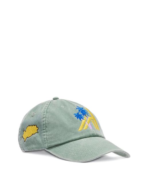 The Attico Blue Ibiza Embroidered Baseball Cap