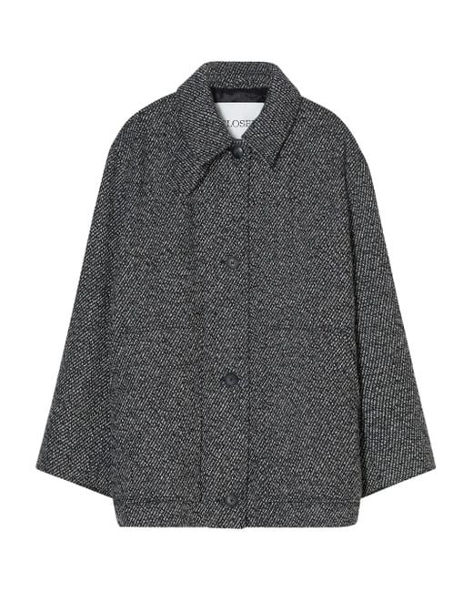 Closed Gray Wool Short Coat