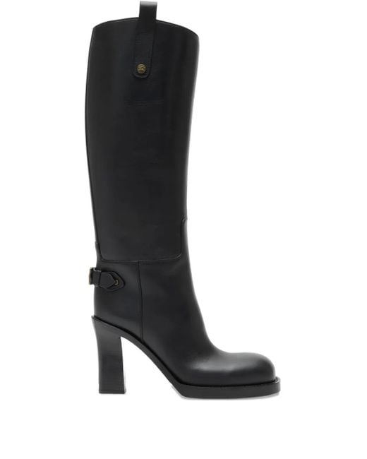 Botas Cavalier con tacón de 85 mm Burberry de color Black