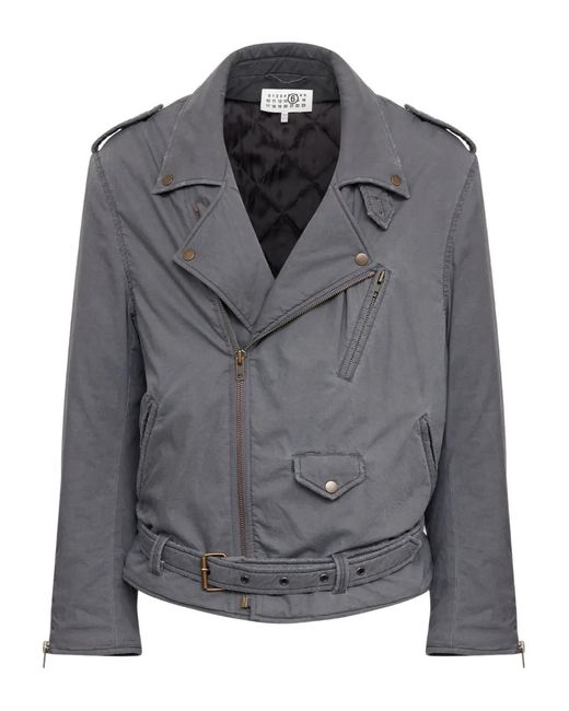 MM6 by Maison Margiela メンズ グレー ライダースジャケットの通販は
