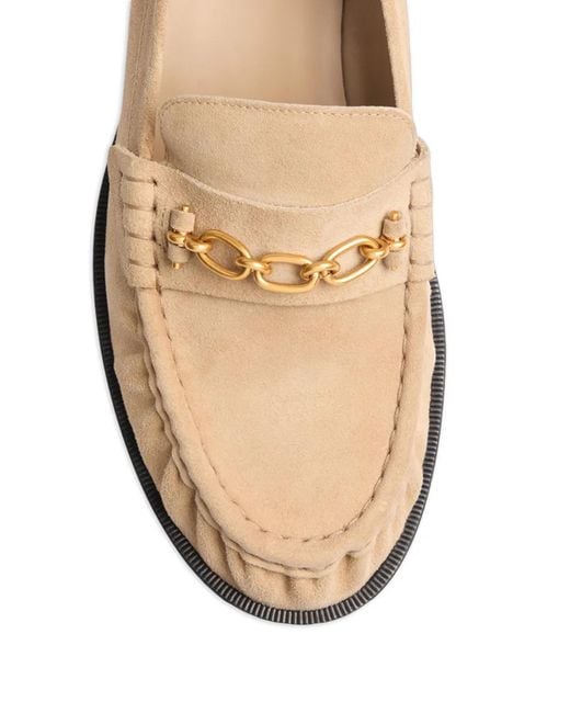 Balmain Natural Sync Suede Leather Loafers for men