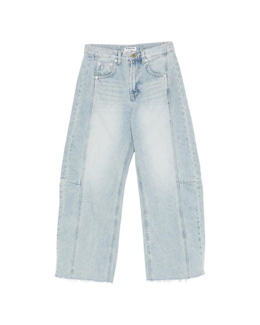 LA PISCINE Blue Banana Frayed Trousers