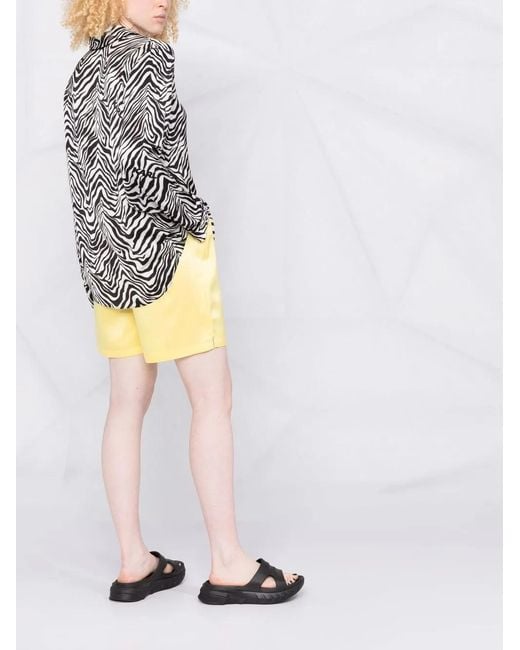 Karl Lagerfeld Black Zebra-Print Long-Sleeve Shirt
