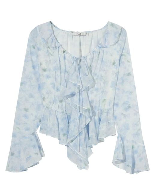 B+ AB Blouse Met Bloemenprint in het Blue