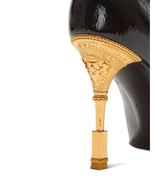 Zapatos de tacón Moneta con puntera en punta Balmain de color Black