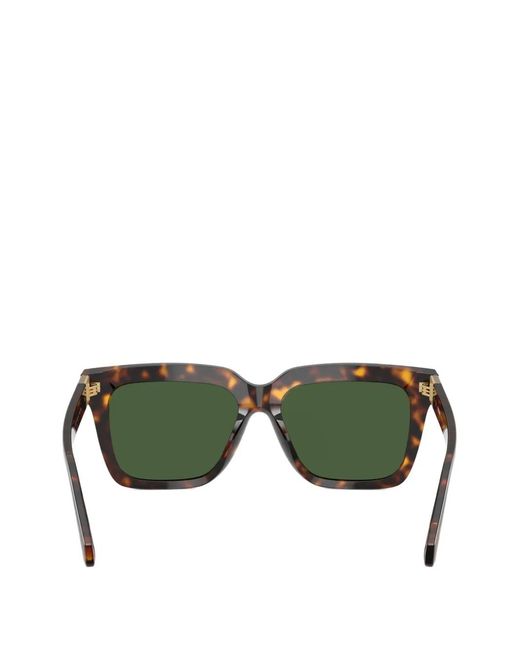 Versace Green Square-Frame Logo Sunglasses