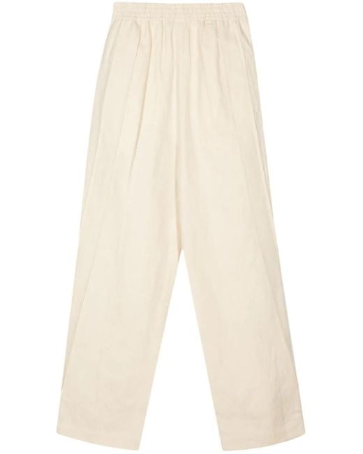Colville White Fred High-Waist Loose-Cut Trousers