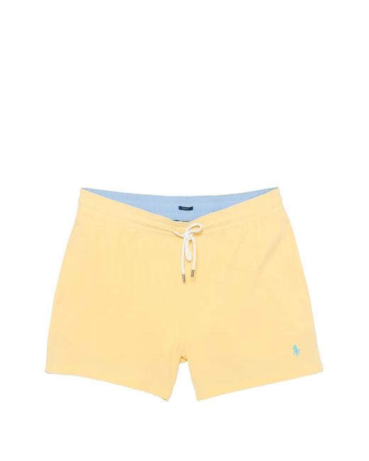 Polo Ralph Lauren Yellow Embroidered Swim Shorts for men