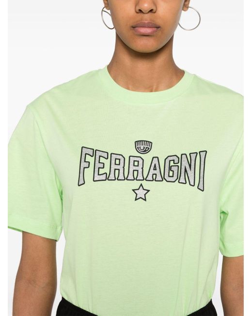 Chiara Ferragni Green T-shirts And Polos