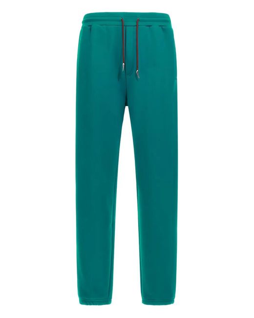 Roberto Cavalli Green Drawstring-Waist Track Pants for men