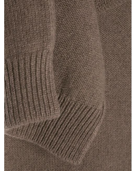 Sunspel Brown Ribbed-Trim Wool Scarf for men