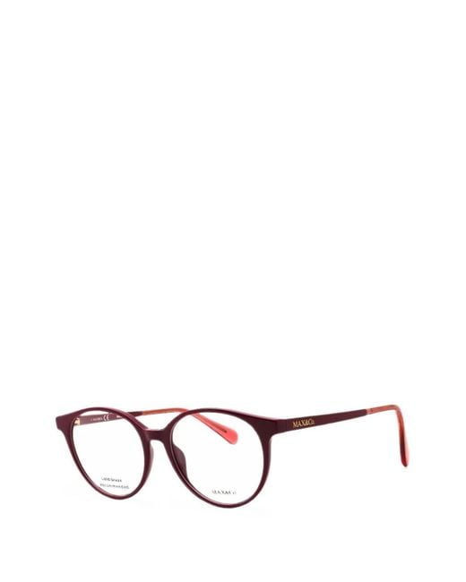 MAX&Co. Red Round-Frame Glasses