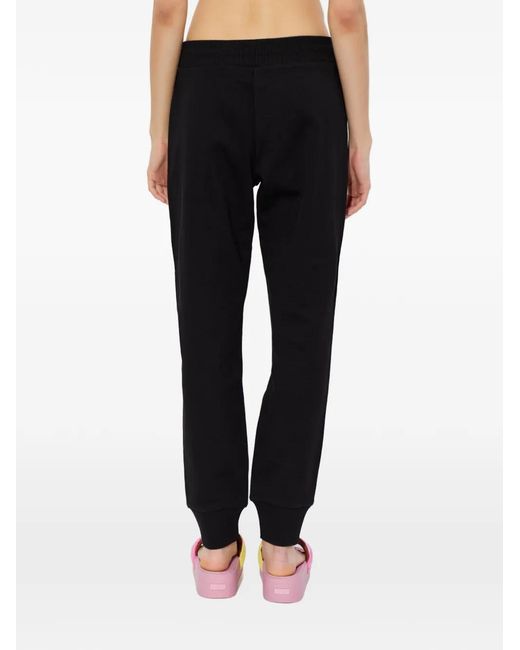 Versace Jeans Couture Black Pantalon De Jogging À Logo Brodé