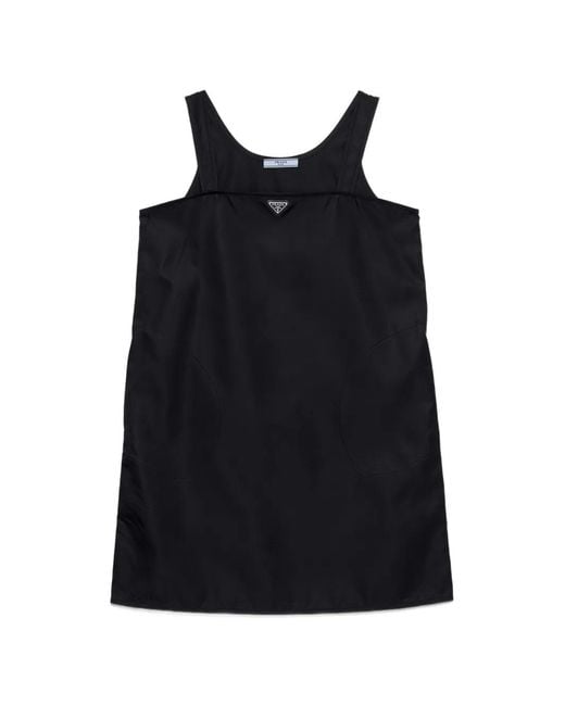 Prada Re-Nylon Mini-Jurk in het Black