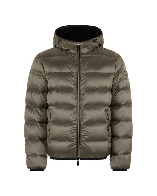 Moorer Green Hooded Down Jacket for men