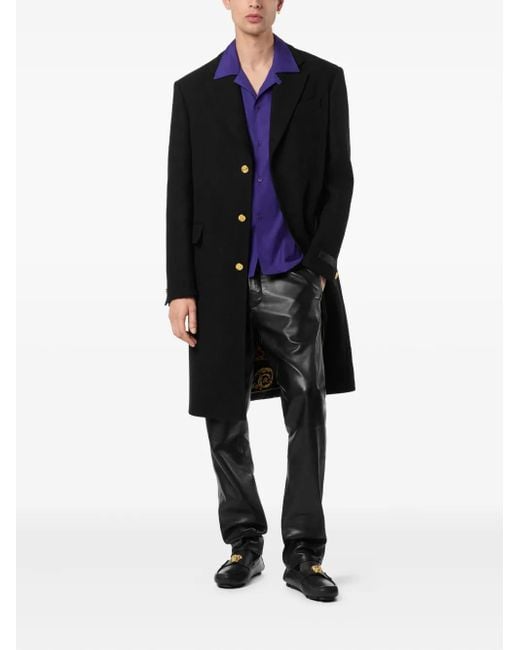 Versace Black Coats for men