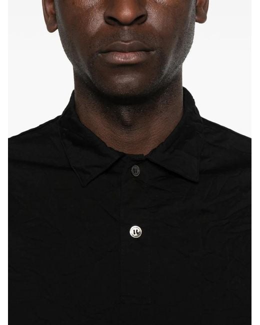 Comme des Garçons Black Buttoned Polo Shirt for men