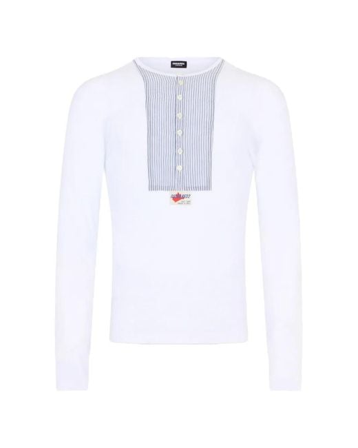 DSquared² White V-Neck T-Shirt for men