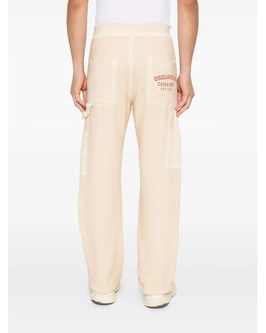DSquared² Natural Logo-Print Track Pants for men