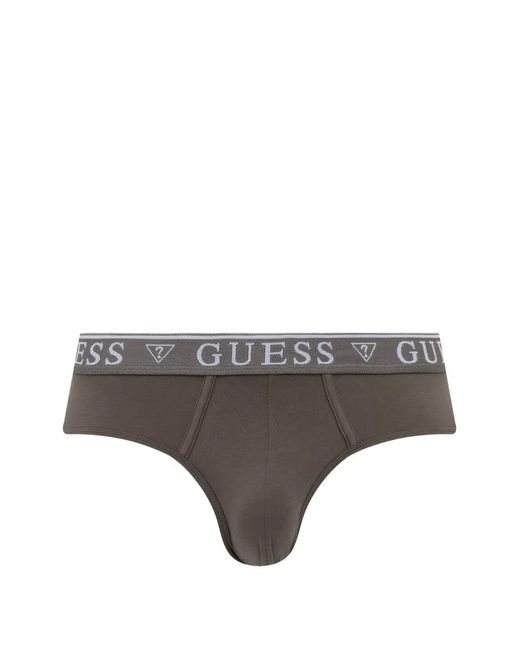 Guess White Lot De Deux Slips À Taille Logo for men