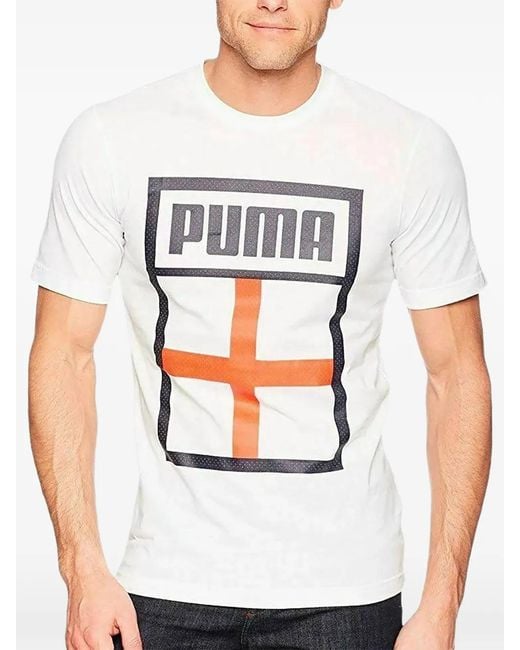PUMA White Forever Football Country Graphic-Print T-Shirt for men