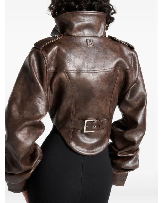 Manière De Voir Black Solange Corset-Detail Tacked-Sleeve Jacket